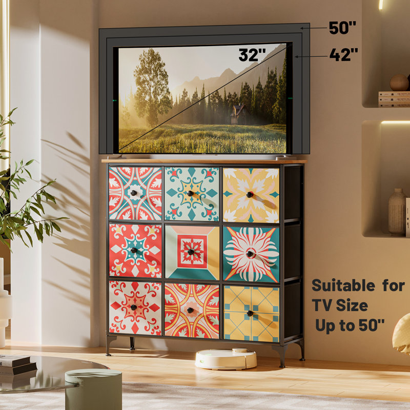 Bungalow Rose Marliee Dresser for Bedroom 9 Drawer Dressers & Chests of